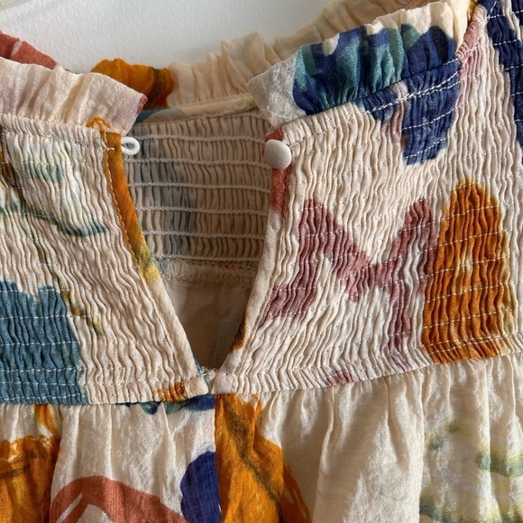 Hayden Women’s Textured Smock Detail Ruffle Top Size Large - Picture 9 of 10